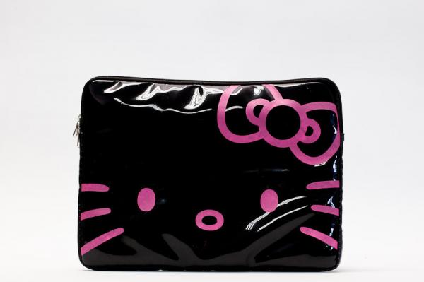 hello kitty laptop case with highlighted PU leather, Flexible Sponge adhensive